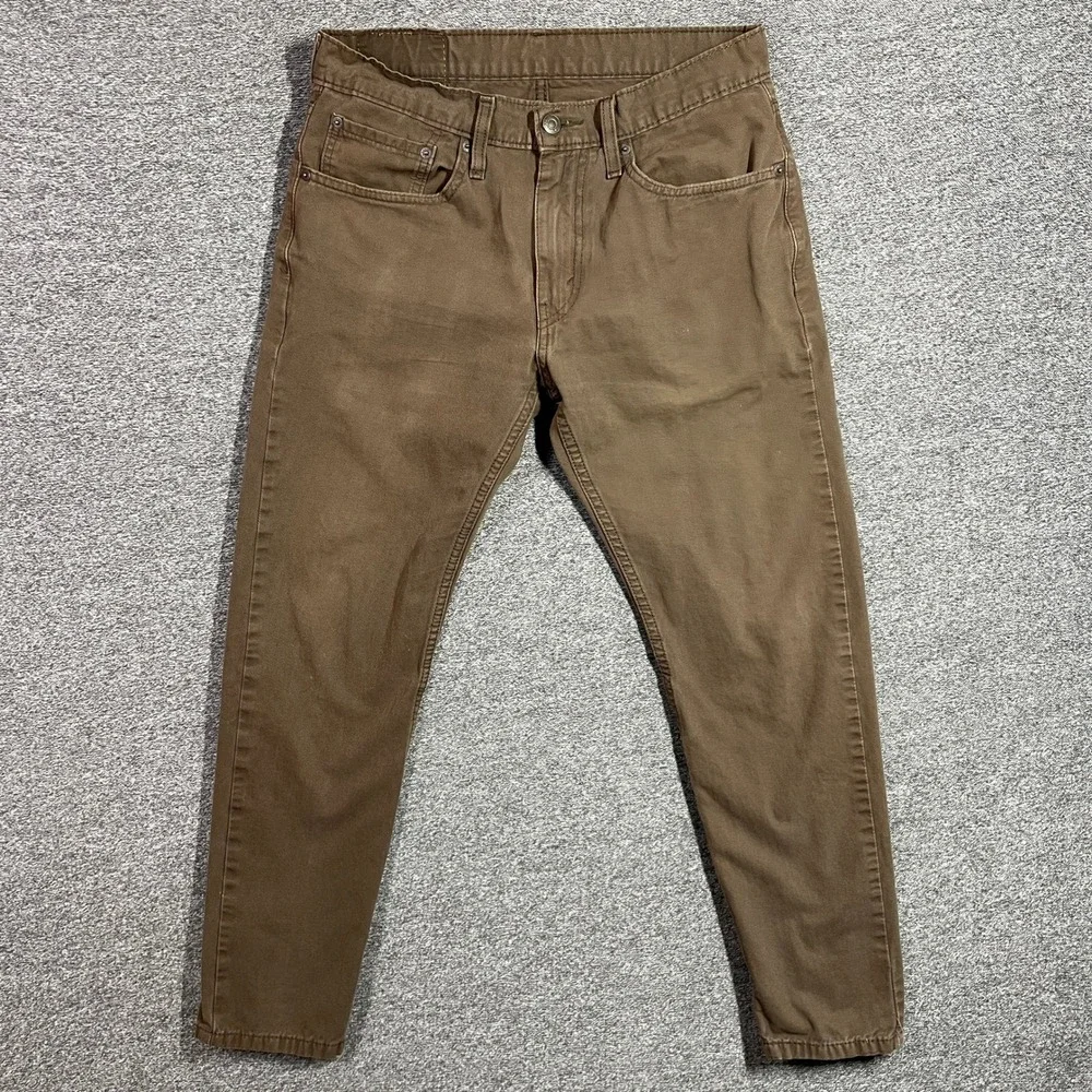 Levi's 512 Jeans Mens 31x30 Slim Taper Brown Stretch Denim Pants